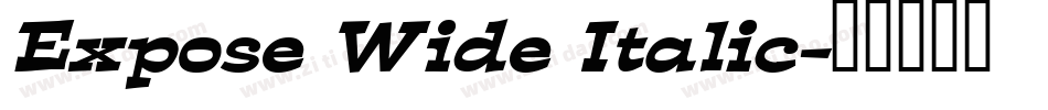 Expose Wide Italic字体转换